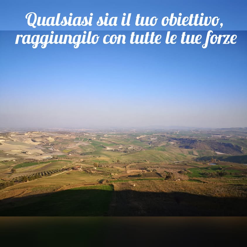 Qualsiasi sia il tuo obiettivo, raggiungilo con tutte le tue forze.