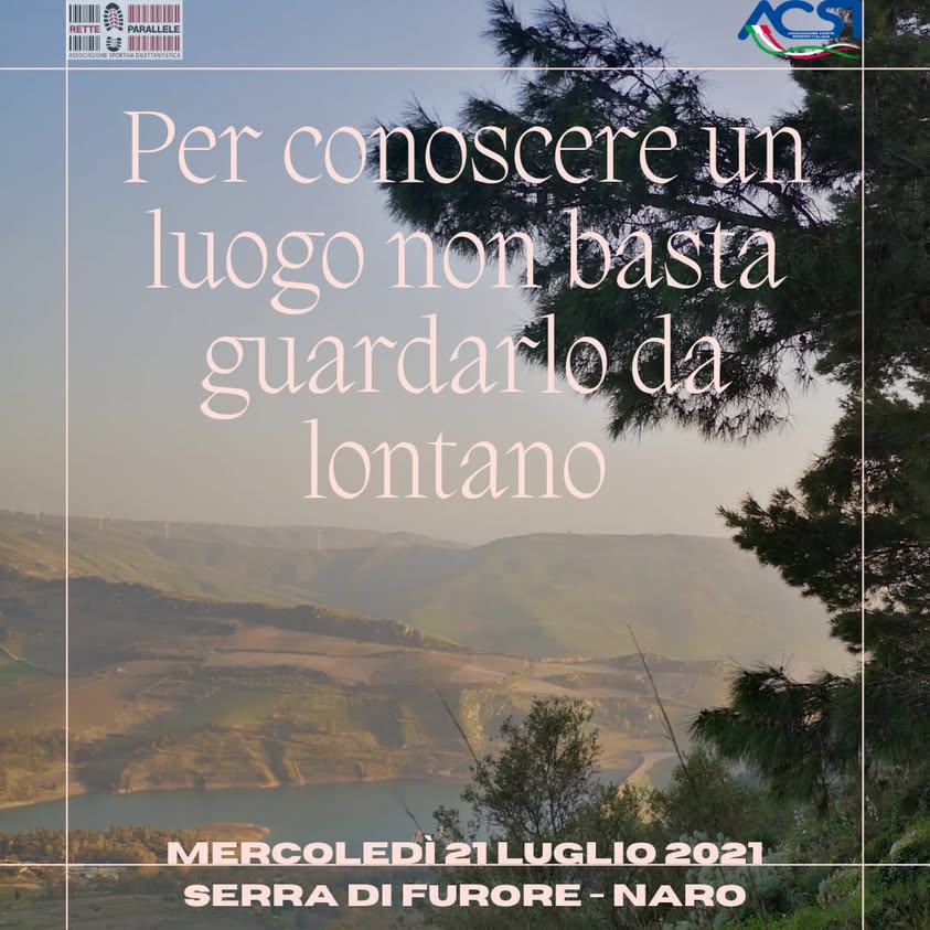 MERCOLEDÌ 21 LUGLIO, ORE 18.30 Percorrere i sentieri della Serra di Furore, significa…
