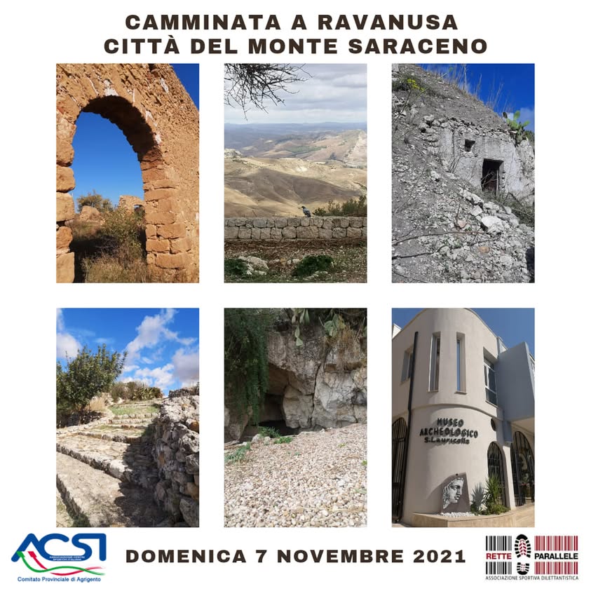Camminata a Ravanusa, città del Monte Saraceno.