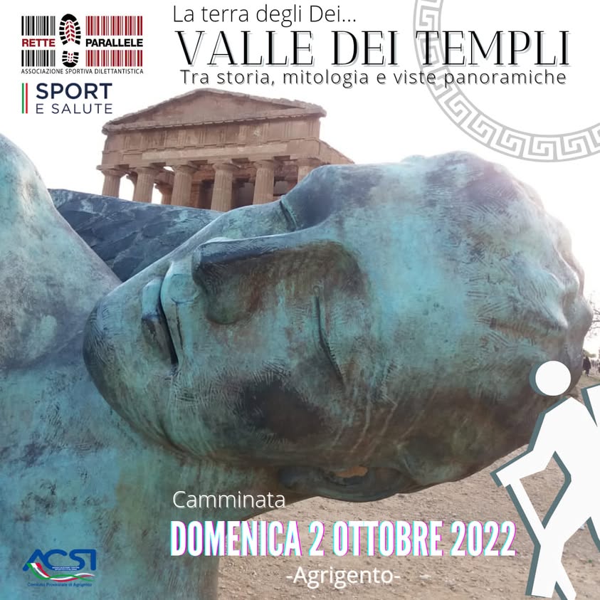 Domenica 2 ottobre, camminata di 6 km e visita alla Valle dei Templi.