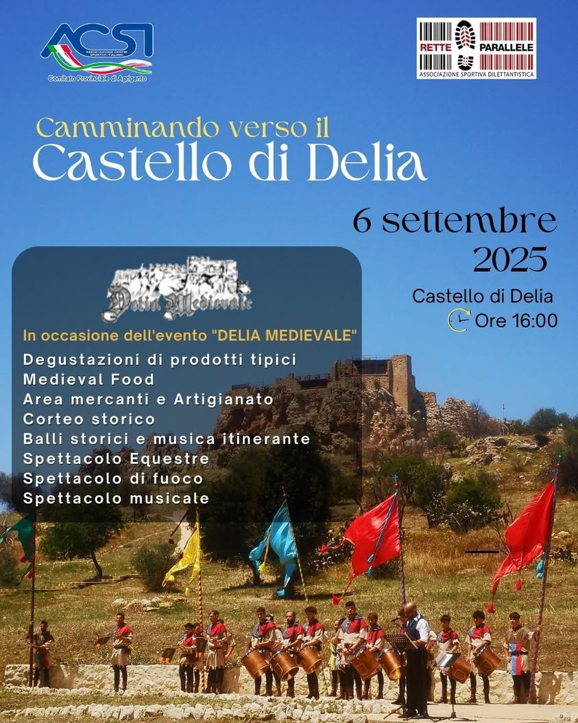 Camminando verso il Castello di Delia SABATO 6 SETTEMBRE 2025 ORE 16:00…