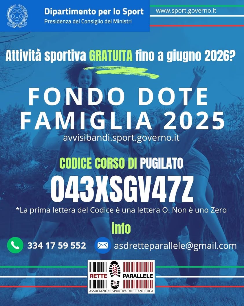 Codici corso per bando FONDO DOTE FAMIGLIA 2025.
