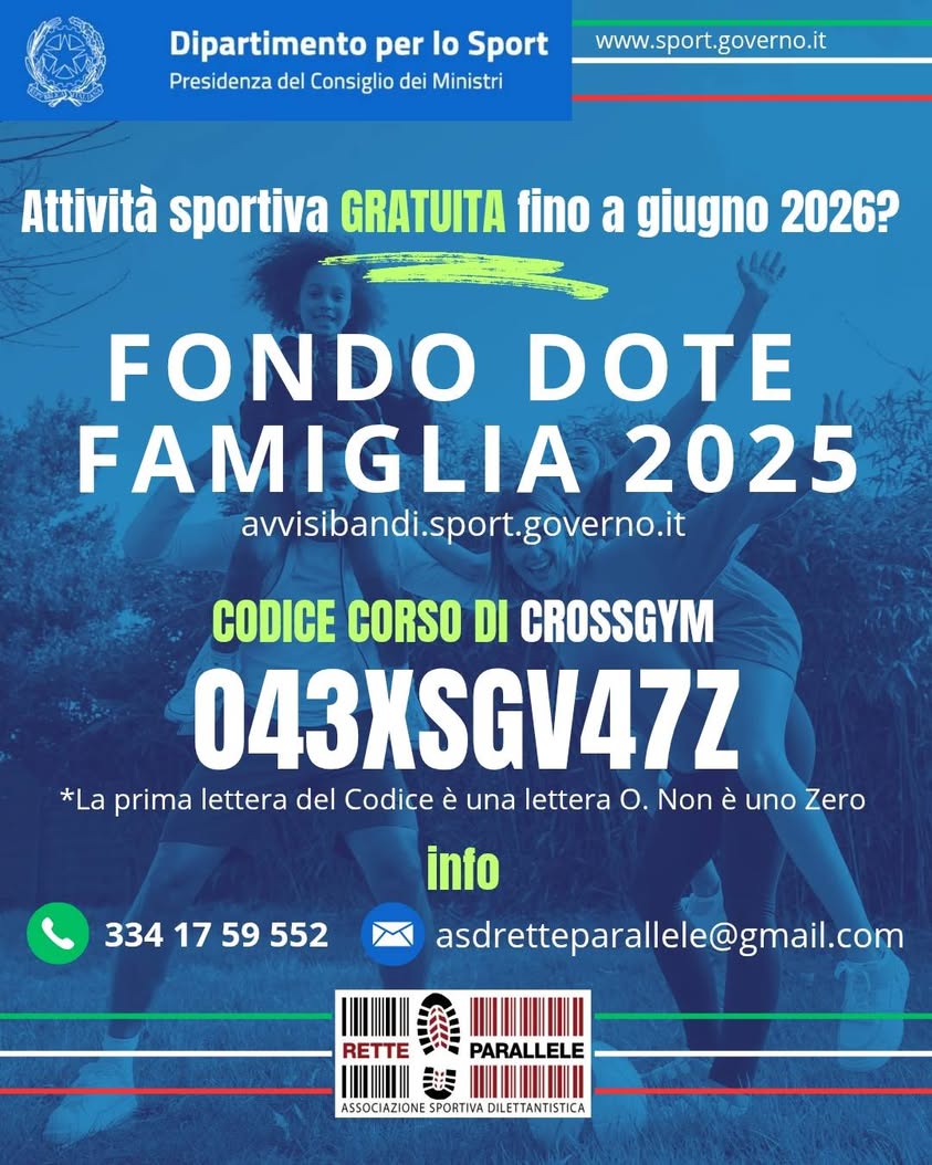 Codici corso per bando FONDO DOTE FAMIGLIA 2025.