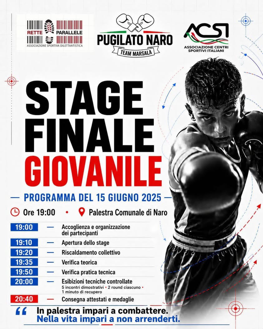 STAGE FINALE GIOVANILE 2025 Lunedì 15 Giugno 2025, presso la Palestra Comunale di…
